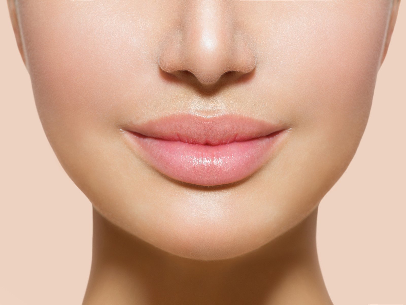 Close up shot of woman’s lips.