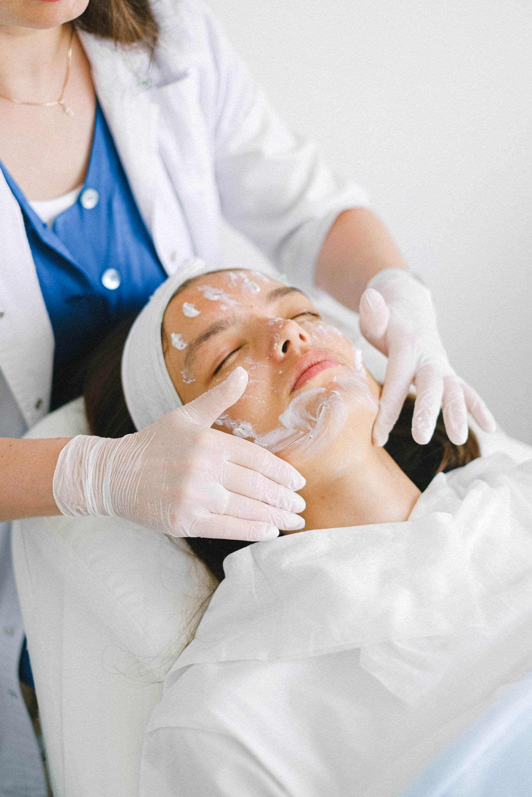 A person getting a chemical peel treatment in Calgary.